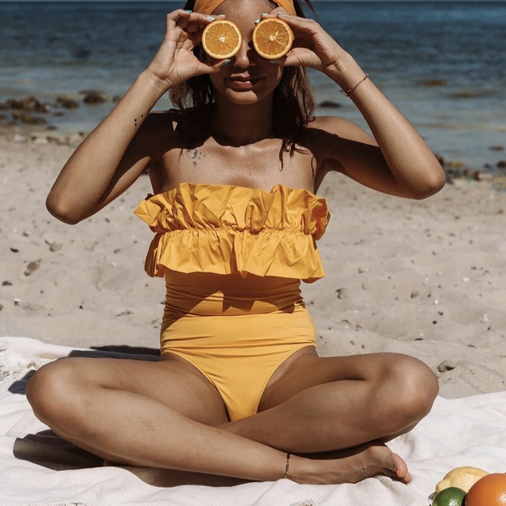 Zara Vibrant Yellow Swimwear